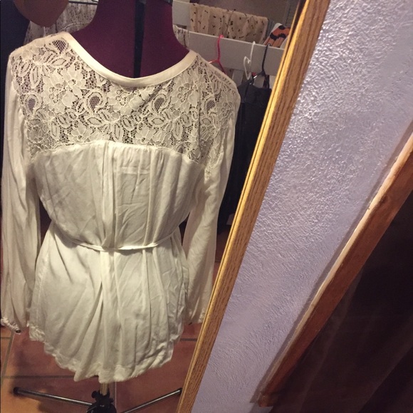 Motherhood Maternity-Large Long sleeve beige top - Picture 3 of 6